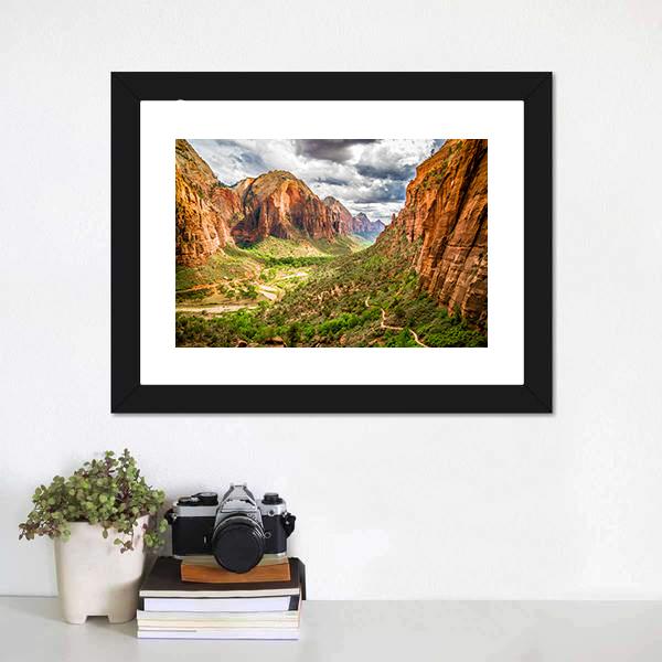 Zion National Park Canvas Wall Art-3 Horizontal-Gallery Wrap-25" x 16"-Tiaracle