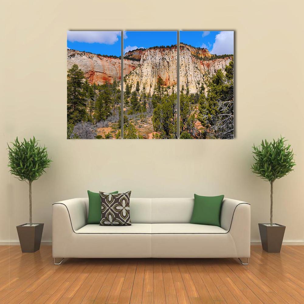 Zion National Park US Canvas Wall Art-3 Horizontal-Gallery Wrap-37" x 24"-Tiaracle