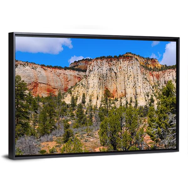 Zion National Park US Canvas Wall Art-3 Horizontal-Gallery Wrap-25" x 16"-Tiaracle