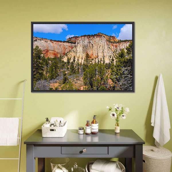 Zion National Park US Canvas Wall Art-3 Horizontal-Gallery Wrap-25" x 16"-Tiaracle