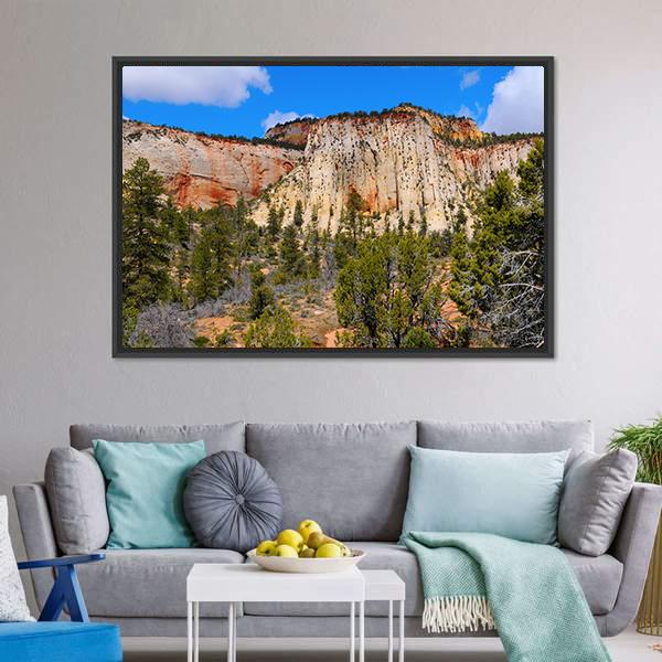 Zion National Park US Canvas Wall Art-3 Horizontal-Gallery Wrap-25" x 16"-Tiaracle