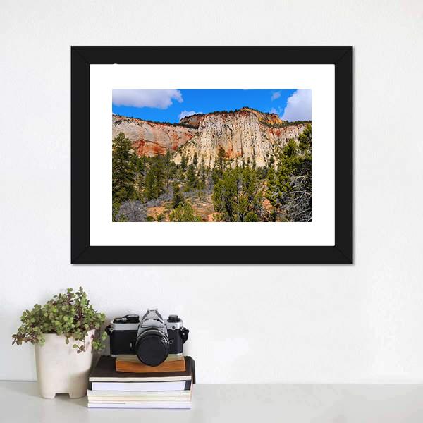 Zion National Park US Canvas Wall Art-3 Horizontal-Gallery Wrap-25" x 16"-Tiaracle