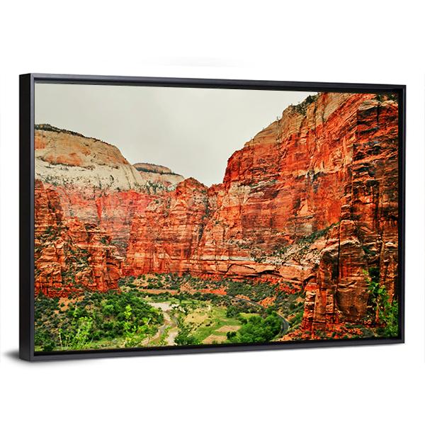Zion National Park Utah Canvas Wall Art-3 Horizontal-Gallery Wrap-25" x 16"-Tiaracle