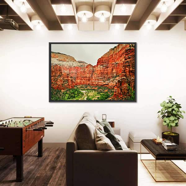 Zion National Park Utah Canvas Wall Art-3 Horizontal-Gallery Wrap-25" x 16"-Tiaracle