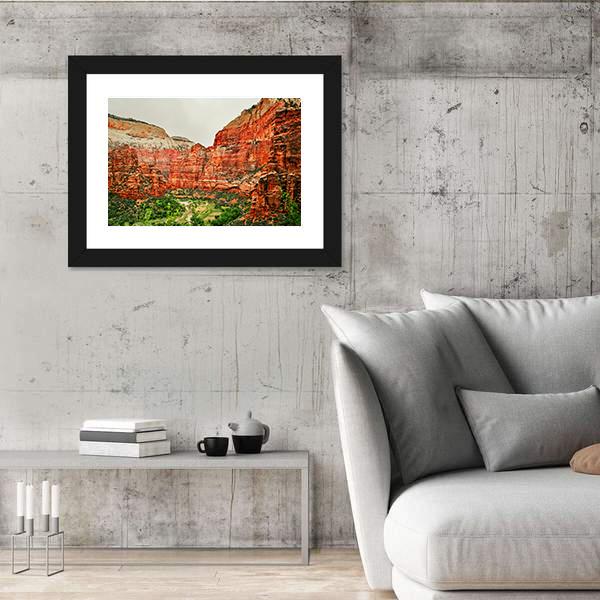 Zion National Park Utah Canvas Wall Art-3 Horizontal-Gallery Wrap-25" x 16"-Tiaracle