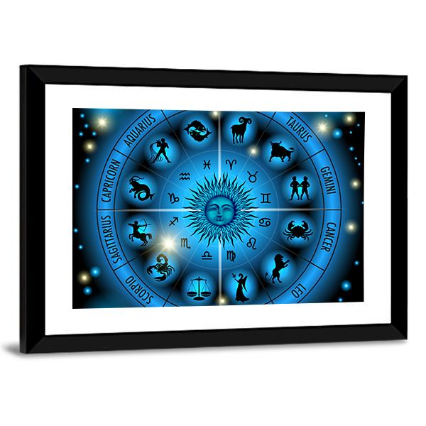 Zodiac Signs Vertical Canvas Wall Art-3 Vertical-Gallery Wrap-12" x 25"-Tiaracle