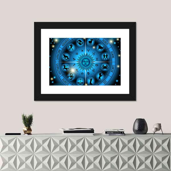 Zodiac Signs Vertical Canvas Wall Art-3 Vertical-Gallery Wrap-12" x 25"-Tiaracle