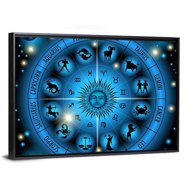 Zodiac Signs Vertical Canvas Wall Art-3 Vertical-Gallery Wrap-12" x 25"-Tiaracle