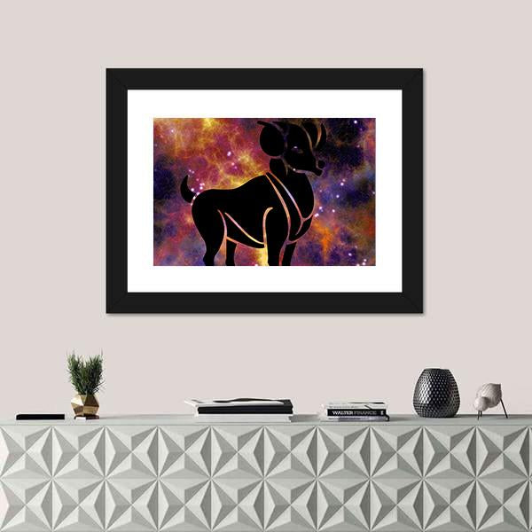 Zodiac Symbol Of Aries Vertical Canvas Wall Art-3 Vertical-Gallery Wrap-12" x 25"-Tiaracle
