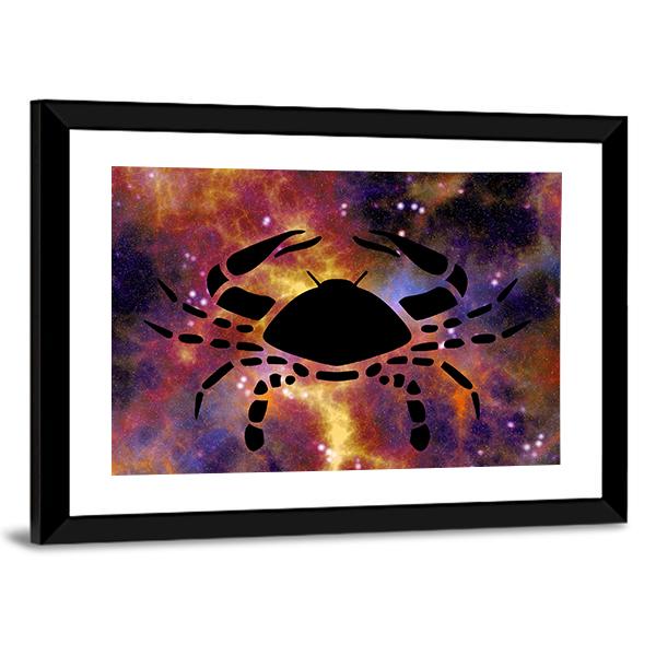 Zodiac Symbol Of Cancer Canvas Wall Art-5 Horizontal-Gallery Wrap-22" x 12"-Tiaracle