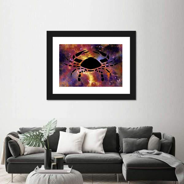 Zodiac Symbol Of Cancer Canvas Wall Art-5 Horizontal-Gallery Wrap-22" x 12"-Tiaracle