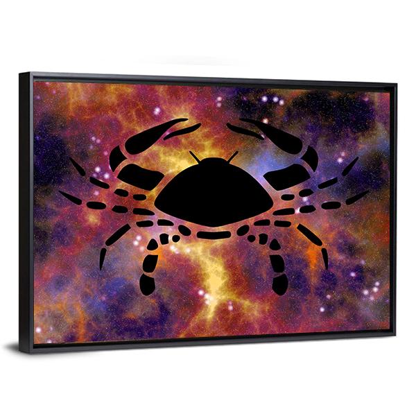 Zodiac Symbol Of Cancer Canvas Wall Art-5 Horizontal-Gallery Wrap-22" x 12"-Tiaracle