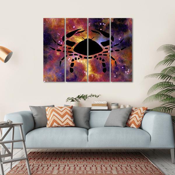 Zodiac Symbol Of Cancer Canvas Wall Art-4 Horizontal-Gallery Wrap-34" x 24"-Tiaracle