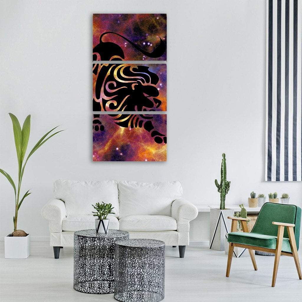 Zodiac Symbol Of Leo Vertical Canvas Wall Art-1 Vertical-Gallery Wrap-12" x 24"-Tiaracle