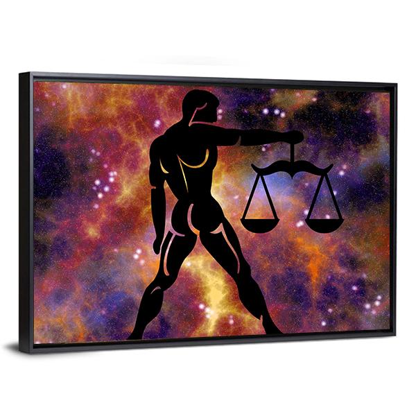 Zodiac Symbol Of Libra Canvas Wall Art-5 Horizontal-Gallery Wrap-22" x 12"-Tiaracle