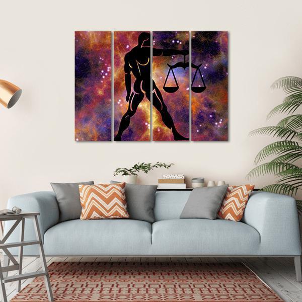 Zodiac Symbol Of Libra Canvas Wall Art-4 Horizontal-Gallery Wrap-34" x 24"-Tiaracle