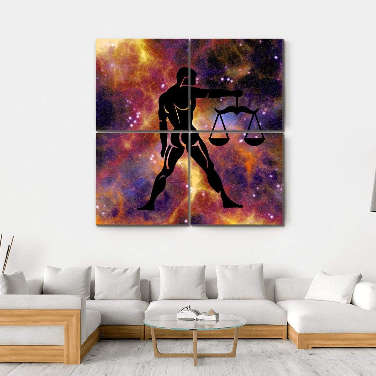 Zodiac Symbol Of Libra Canvas Wall Art-4 Square-Gallery Wrap-17" x 17"-Tiaracle