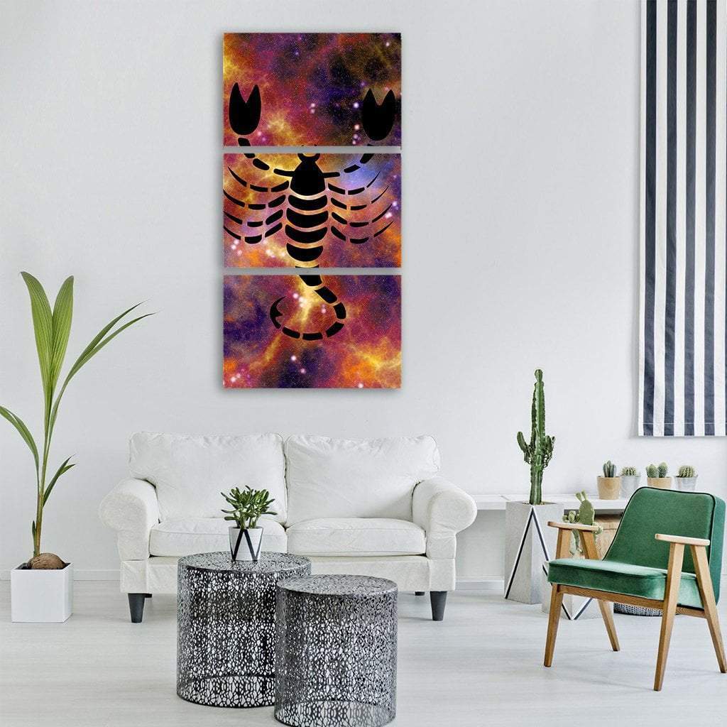 Zodiac Symbol Of Scorpio Vertical Canvas Wall Art-1 Vertical-Gallery Wrap-12" x 24"-Tiaracle