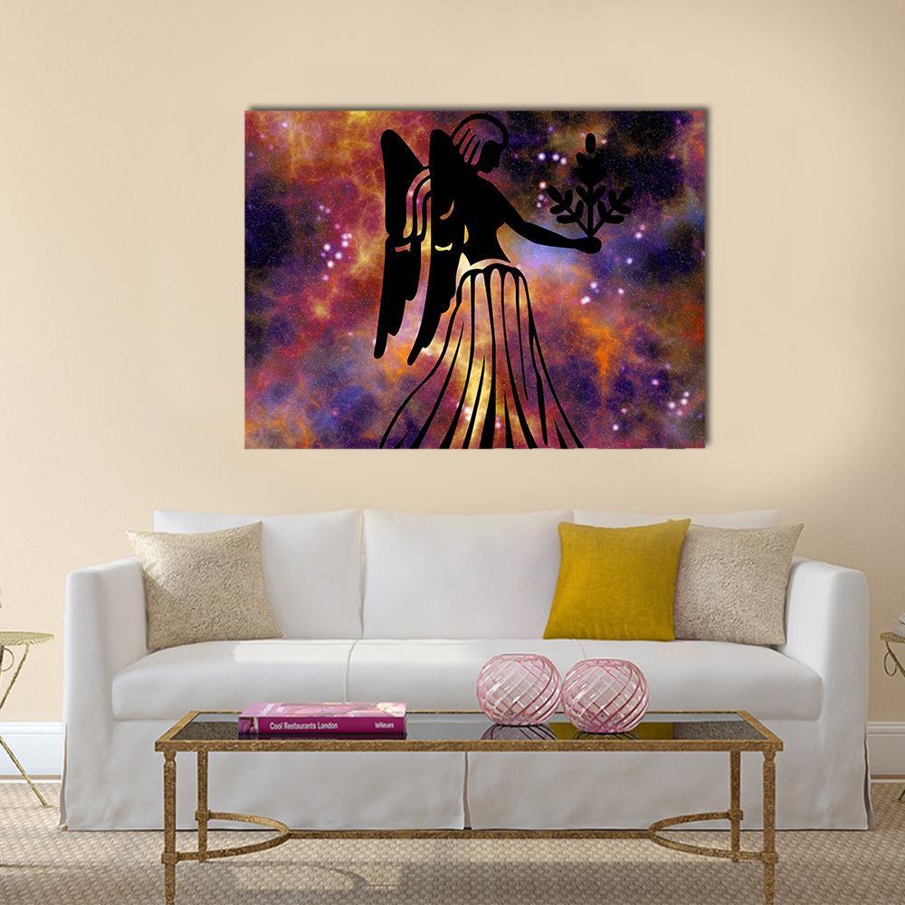 Zodiac Symbol Of Virgo Canvas Wall Art-1 Piece-Gallery Wrap-36" x 24"-Tiaracle