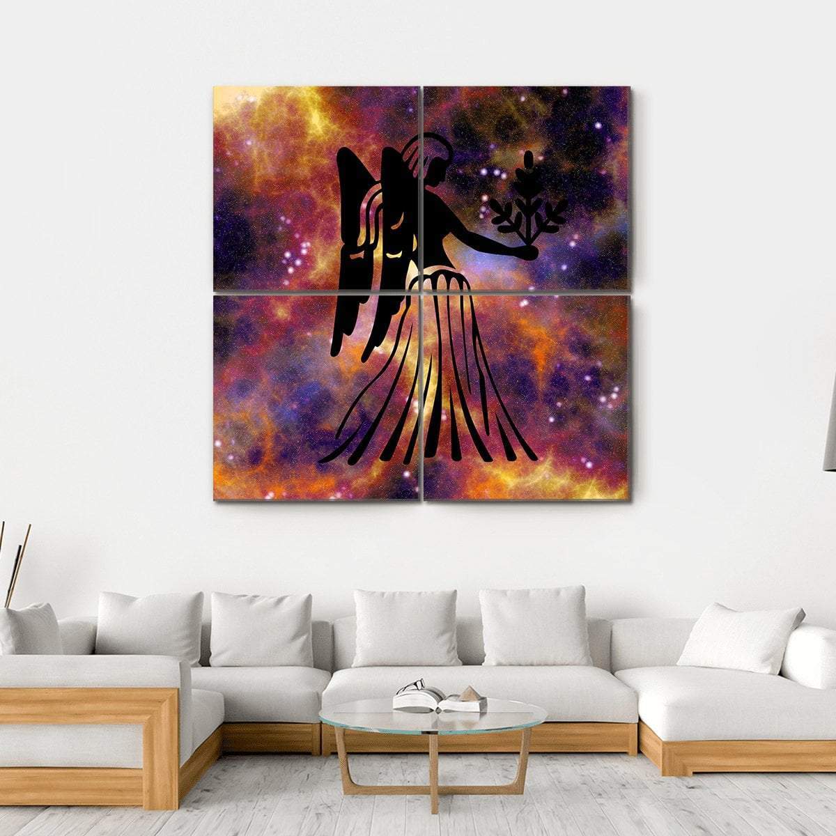 Zodiac Symbol Of Virgo Canvas Wall Art-4 Square-Gallery Wrap-17" x 17"-Tiaracle