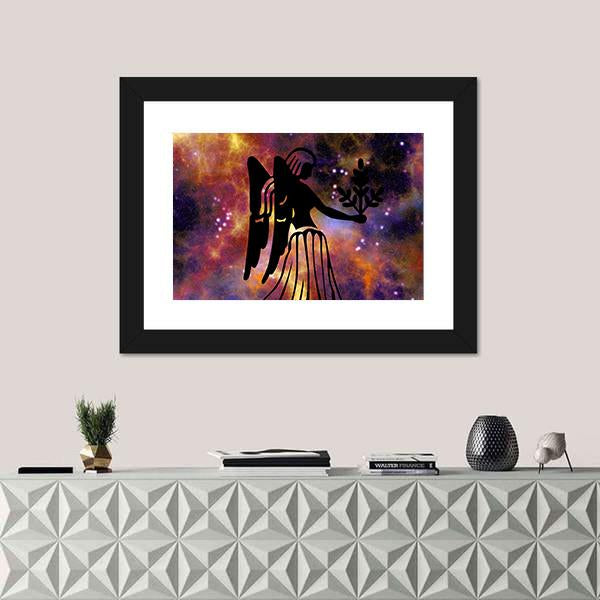 Zodiac Symbol Of Virgo Vertical Canvas Wall Art-3 Vertical-Gallery Wrap-12" x 25"-Tiaracle