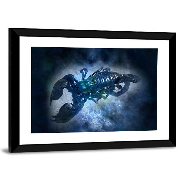 Zodiacal Sign Of Cancer Canvas Wall Art-3 Horizontal-Gallery Wrap-25" x 16"-Tiaracle