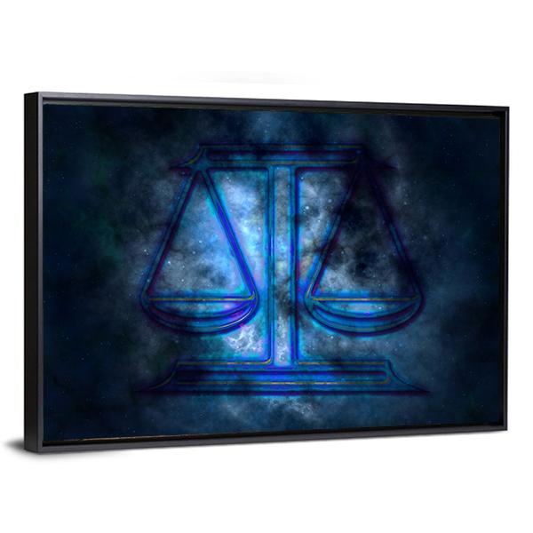 Zodiacal Sign Of Libra Canvas Wall Art-3 Horizontal-Gallery Wrap-25" x 16"-Tiaracle