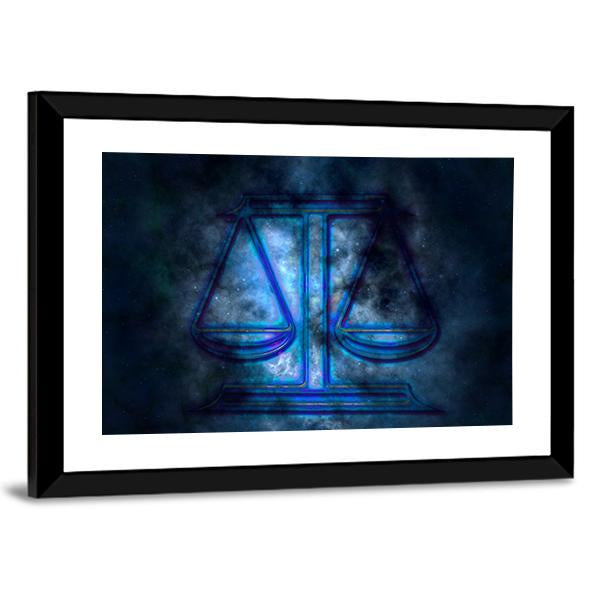 Zodiacal Sign Of Libra Canvas Wall Art-3 Horizontal-Gallery Wrap-25" x 16"-Tiaracle