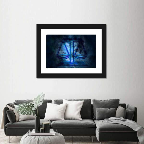 Zodiacal Sign Of Libra Canvas Wall Art-3 Horizontal-Gallery Wrap-25" x 16"-Tiaracle