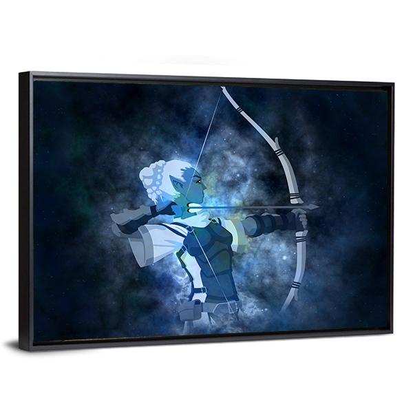Zodiacal Sign Of Sagittarius Canvas Wall Art-3 Horizontal-Gallery Wrap-25" x 16"-Tiaracle