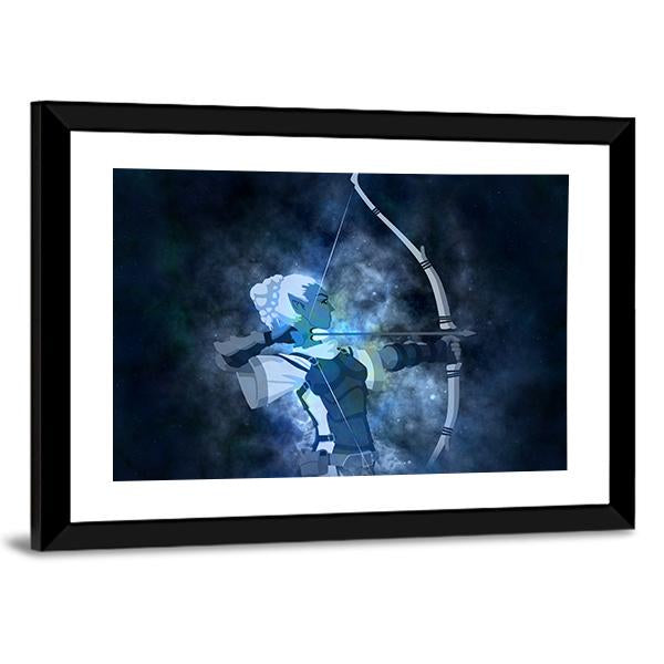 Zodiacal Sign Of Sagittarius Canvas Wall Art-3 Horizontal-Gallery Wrap-25" x 16"-Tiaracle