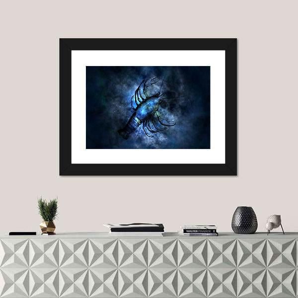 Zodiacal Sign Of Scorpio Canvas Wall Art-1 Piece-Framed Print-20" x 16"-Tiaracle