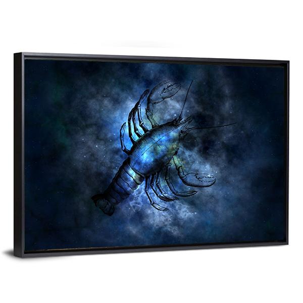 Zodiacal Sign Of Scorpio Canvas Wall Art-3 Horizontal-Gallery Wrap-25" x 16"-Tiaracle