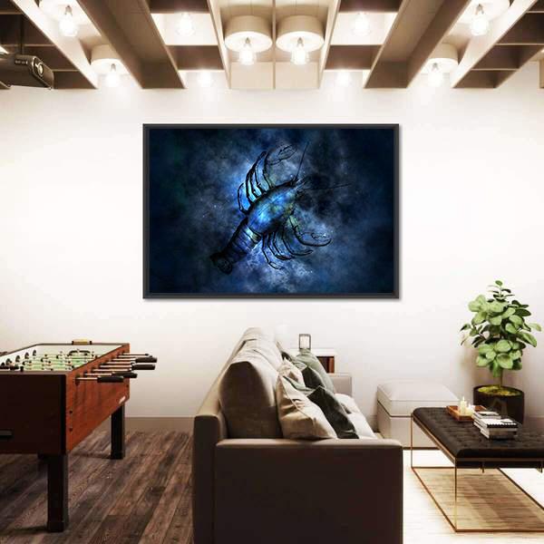 Zodiacal Sign Of Scorpio Canvas Wall Art-3 Horizontal-Gallery Wrap-25" x 16"-Tiaracle