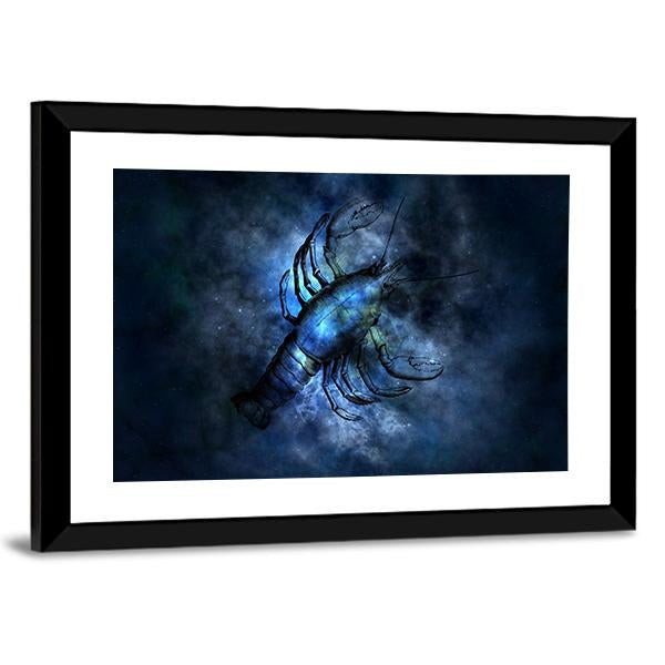 Zodiacal Sign Of Scorpio Canvas Wall Art-3 Horizontal-Gallery Wrap-25" x 16"-Tiaracle