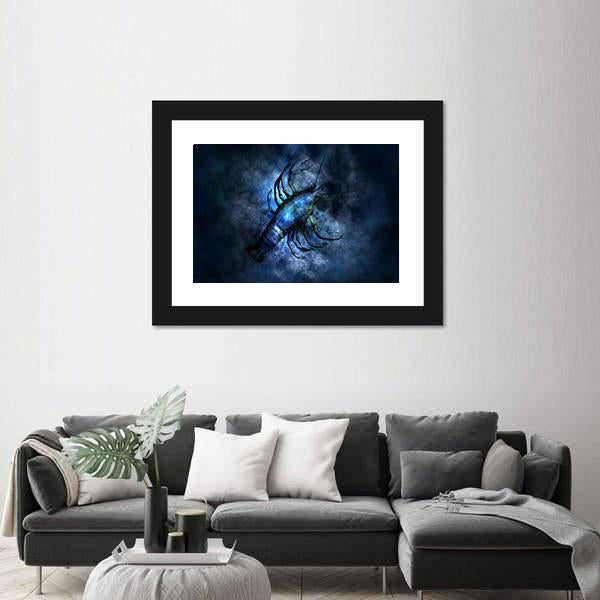 Zodiacal Sign Of Scorpio Canvas Wall Art-3 Horizontal-Gallery Wrap-25" x 16"-Tiaracle