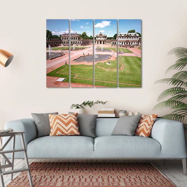 Zwinger Castle In Dresden Canvas Wall Art-4 Horizontal-Gallery Wrap-34" x 24"-Tiaracle