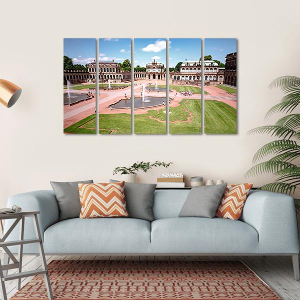 Zwinger Castle In Dresden Canvas Wall Art-4 Horizontal-Gallery Wrap-34" x 24"-Tiaracle