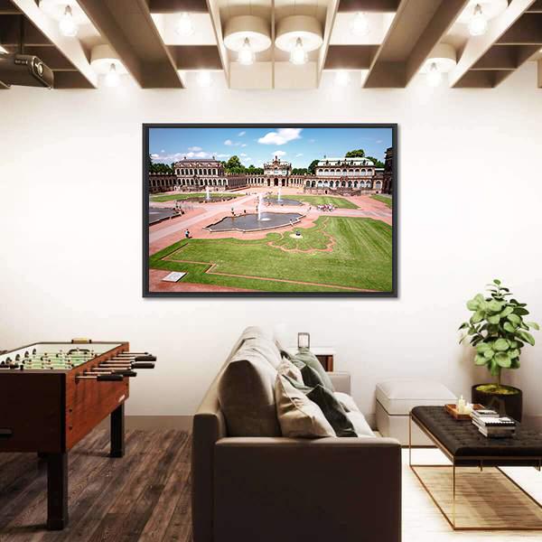 Zwinger Castle In Dresden Canvas Wall Art-3 Horizontal-Gallery Wrap-25" x 16"-Tiaracle
