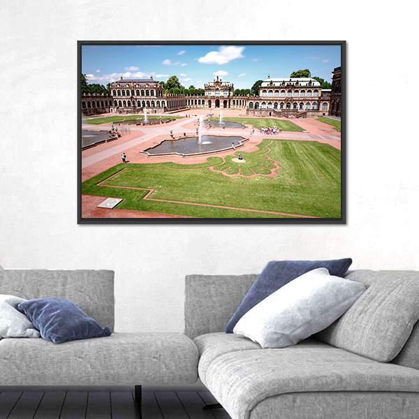 Zwinger Castle In Dresden Canvas Wall Art-3 Horizontal-Gallery Wrap-25" x 16"-Tiaracle