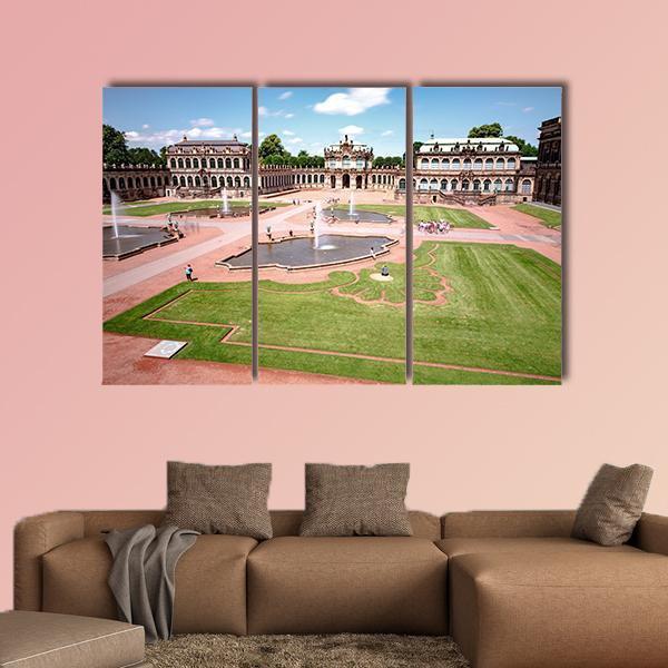 Zwinger Castle In Dresden Canvas Wall Art-3 Horizontal-Gallery Wrap-37" x 24"-Tiaracle