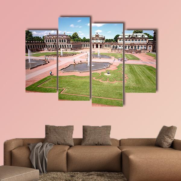 Zwinger Castle In Dresden Canvas Wall Art-4 Pop-Gallery Wrap-50" x 32"-Tiaracle