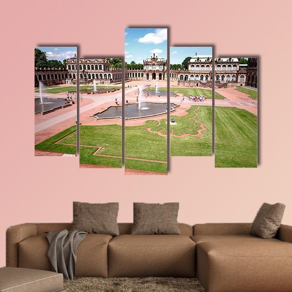 Zwinger Castle In Dresden Canvas Wall Art-5 Pop-Gallery Wrap-47" x 32"-Tiaracle