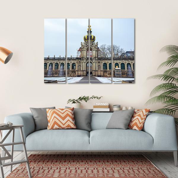 Zwinger Palace Germany Canvas Wall Art-1 Piece-Gallery Wrap-36" x 24"-Tiaracle