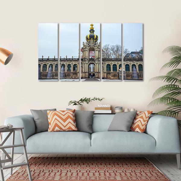 Zwinger Palace Germany Canvas Wall Art-5 Horizontal-Gallery Wrap-22" x 12"-Tiaracle