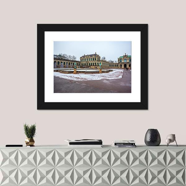 Zwinger Palace In Dresden Canvas Wall Art-1 Piece-Framed Print-20" x 16"-Tiaracle