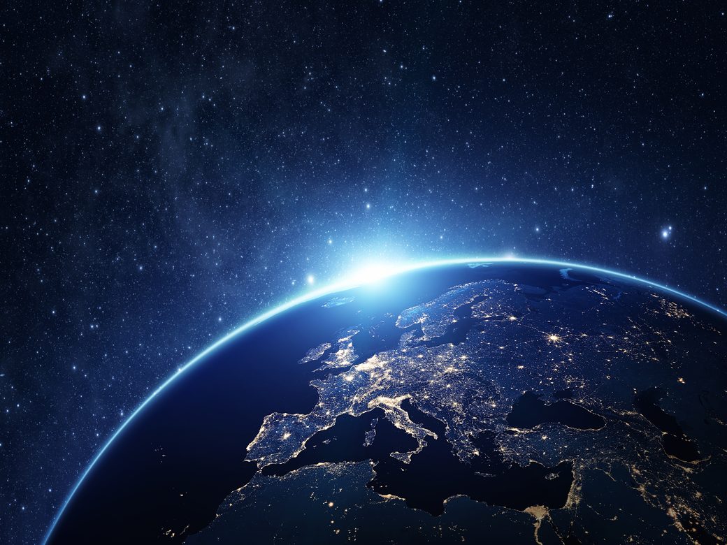Earth from Space Canvas Wall Art