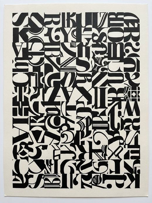 Typography wall art, an example of the style