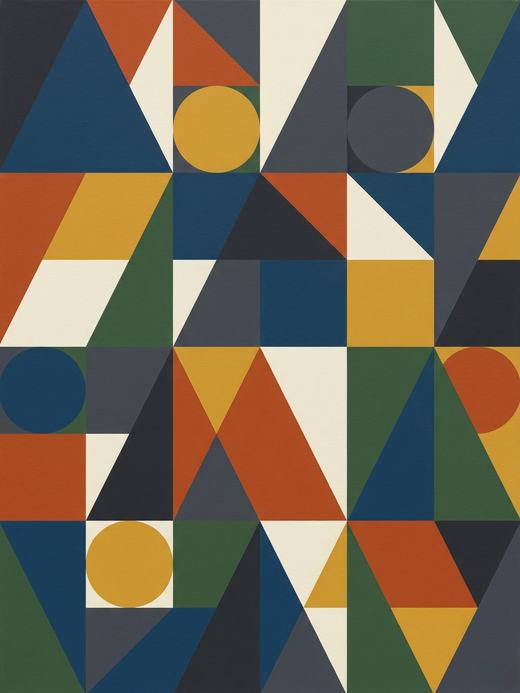 Geometric wall art, an example of the style
